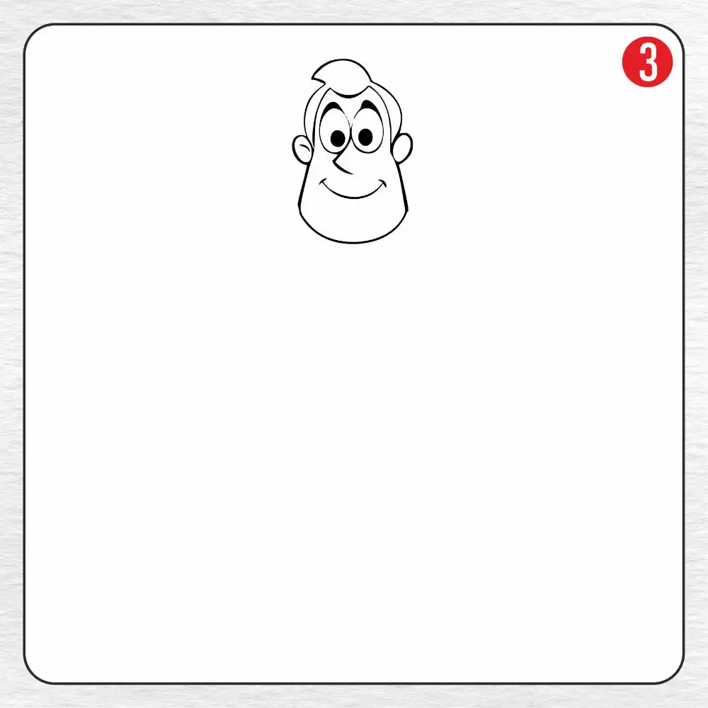 Disney coloring page drawing step 3