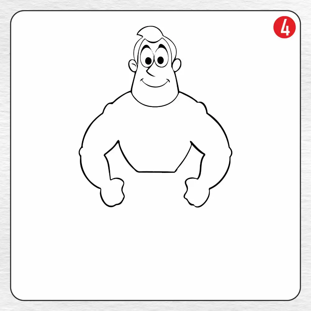 Disney coloring page drawing step 4