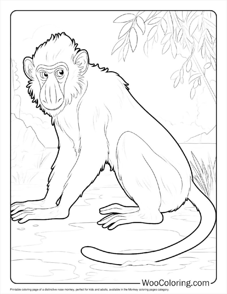 100  Monkey coloring pages  Free PDF To Print  - 46