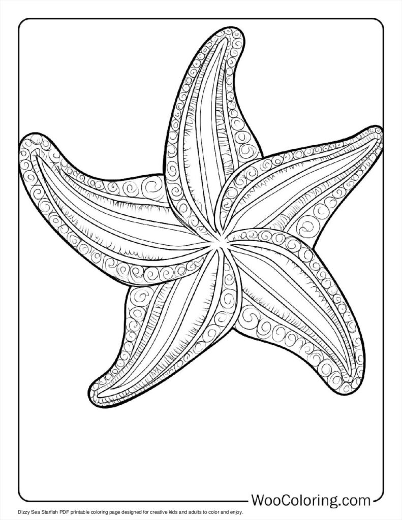 100  Starfish coloring pages  Free PDF To Print  - 68