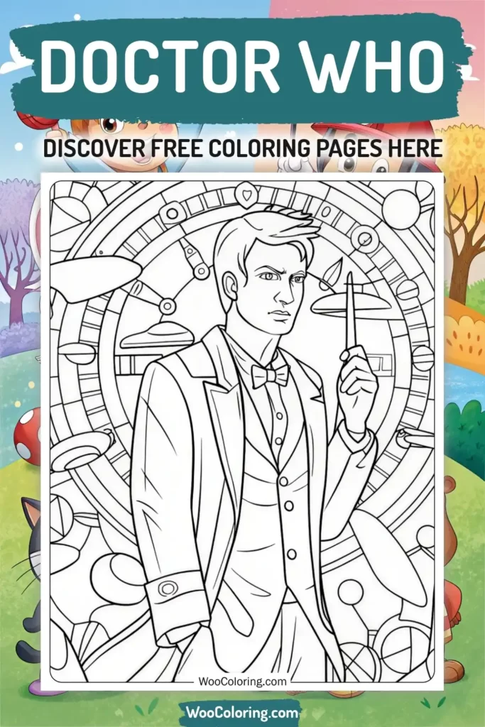 Doctor Who coloring pages designs from TV Show