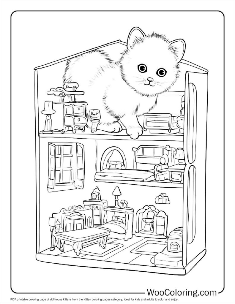 100  Kitten coloring pages  Free PDF To Print  - 40