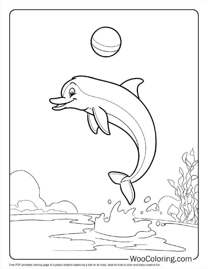 100  Dolphin coloring pages  Free PDF To Print  - 7