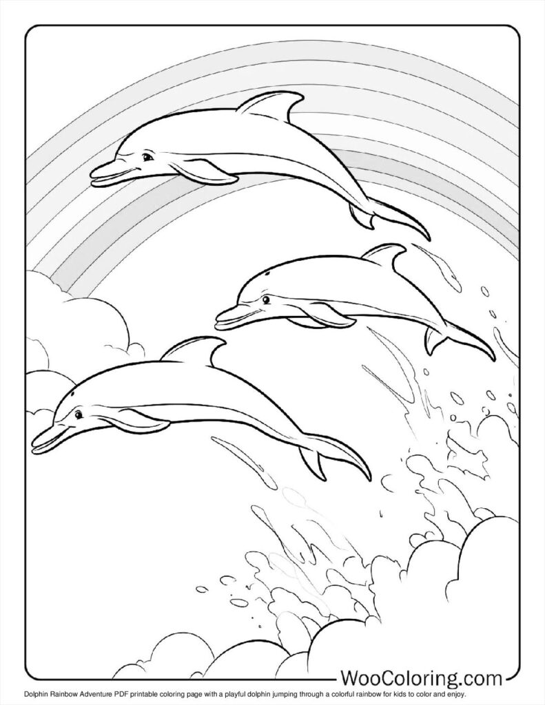 100  Dolphin coloring pages  Free PDF To Print  - 55