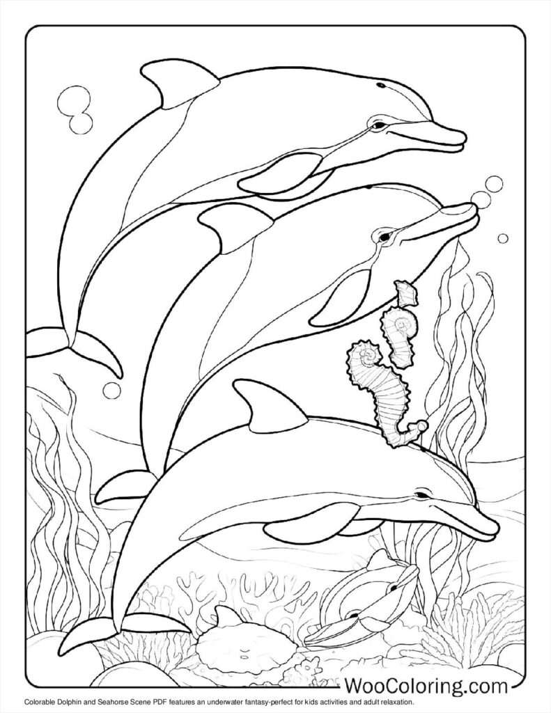 100  Dolphin coloring pages  Free PDF To Print  - 48