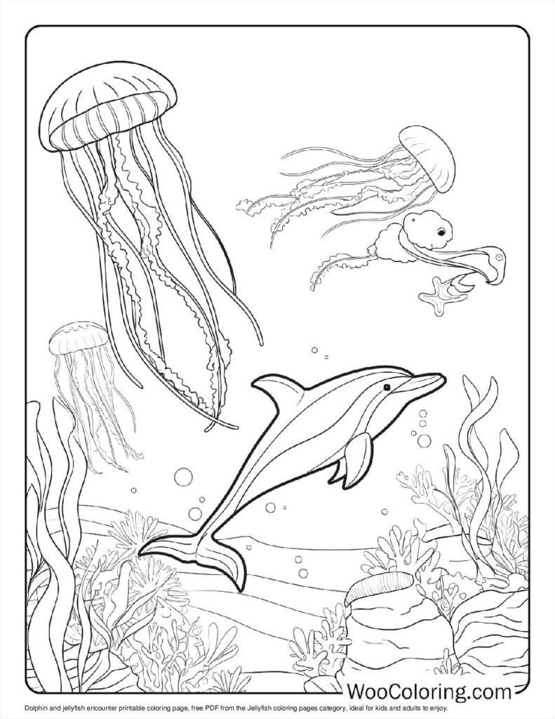 100  Jellyfish coloring pages  Free PDF To Print  - 10