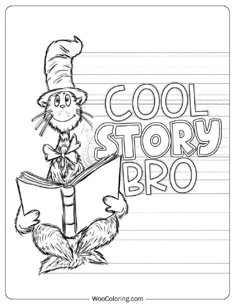 Dr Suess Cool Story Bro For Kids Coloring