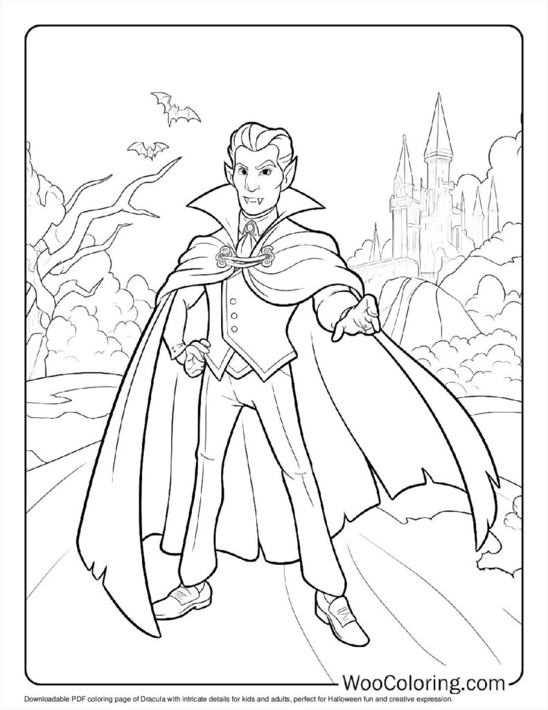 100 Vampire coloring pages Free PDF To Print - 81