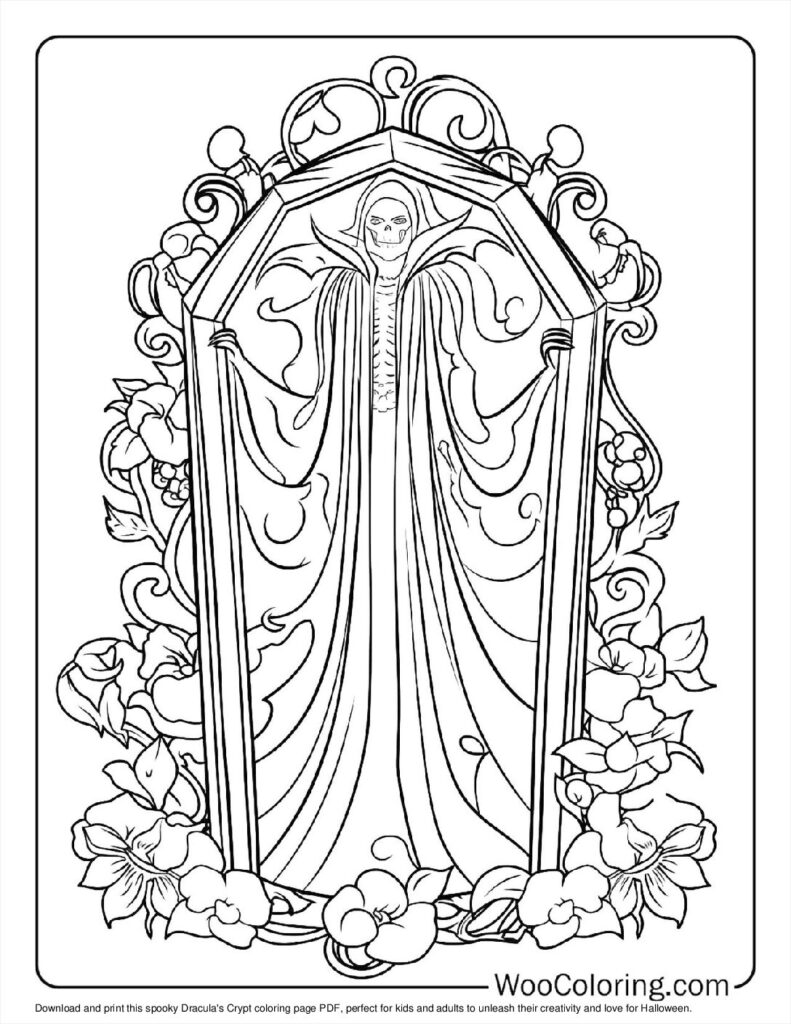 100 Vampire coloring pages Free PDF To Print - 2