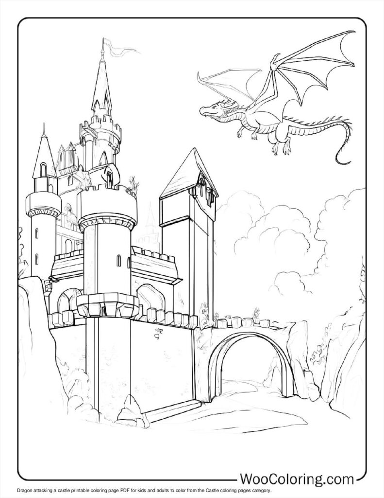 100  Castle coloring pages  Free PDF To Print  - 92