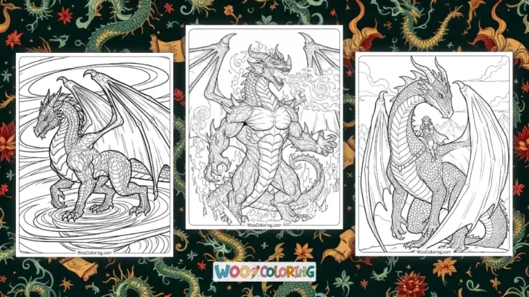 Dragon Coloring Pages Design Image