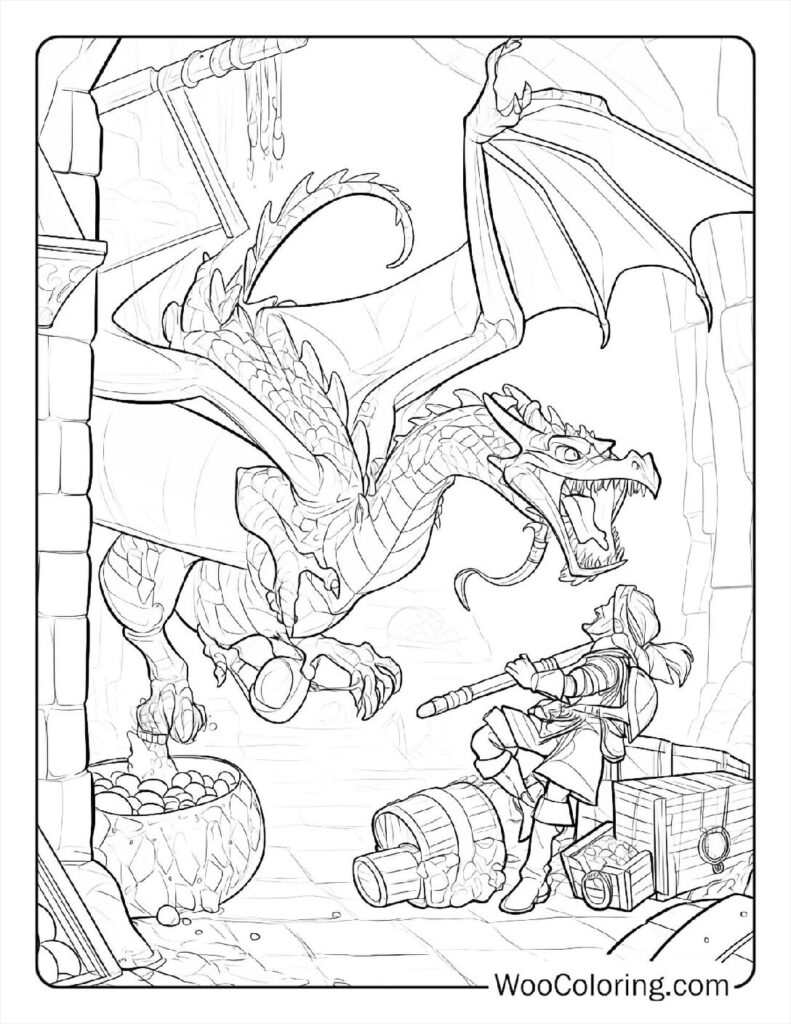 100 Dungeons Dragons coloring pages Free PDF To Print - 26