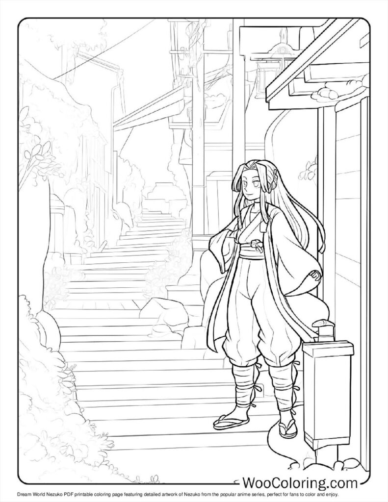 100  Nezuko coloring pages  Free PDF To Print  - 6