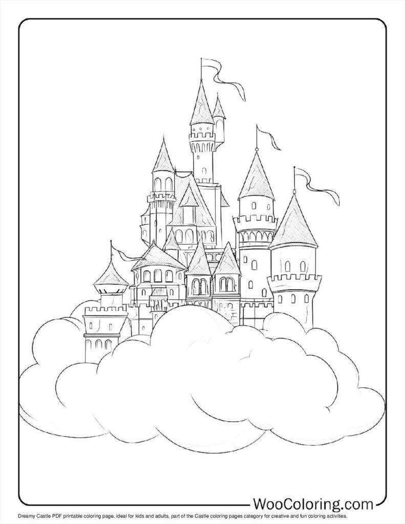 100  Castle coloring pages  Free PDF To Print  - 55