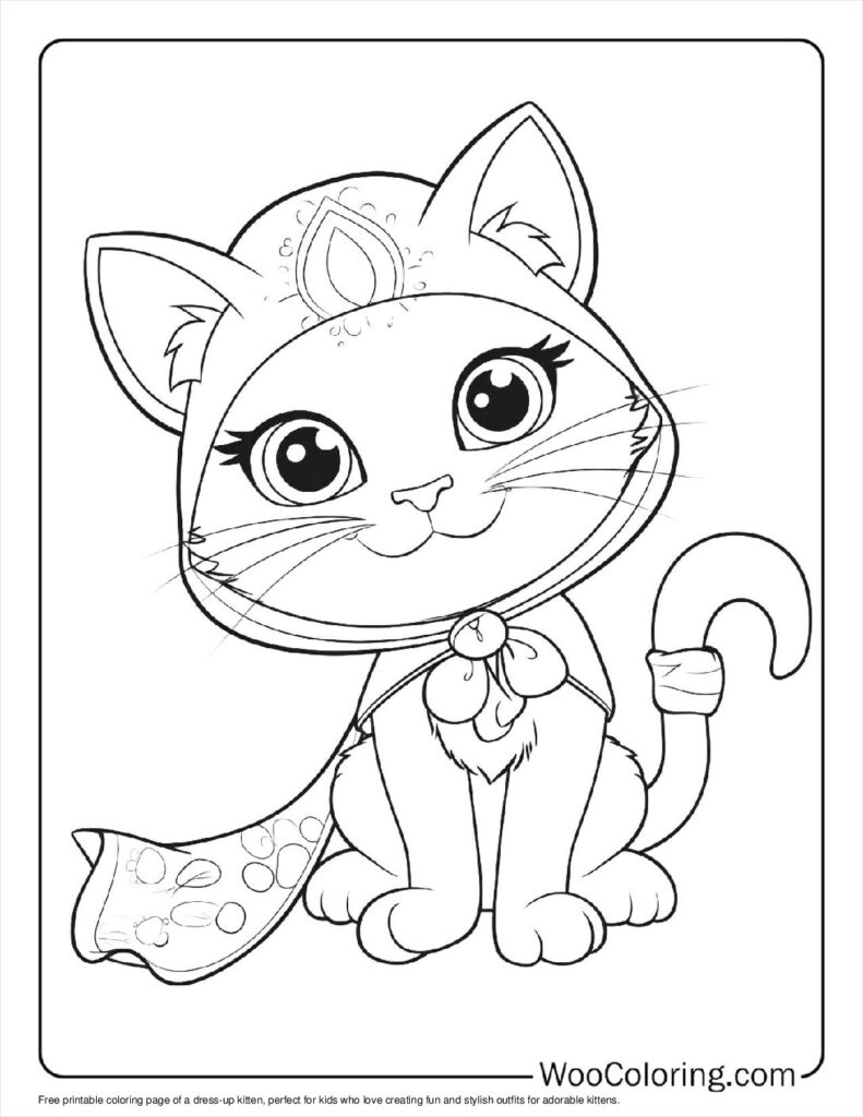 100  Kitten coloring pages  Free PDF To Print  - 5