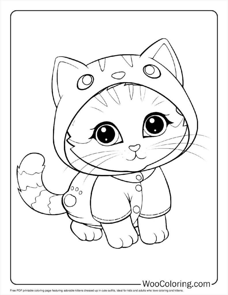 100  Kitten coloring pages  Free PDF To Print  - 16