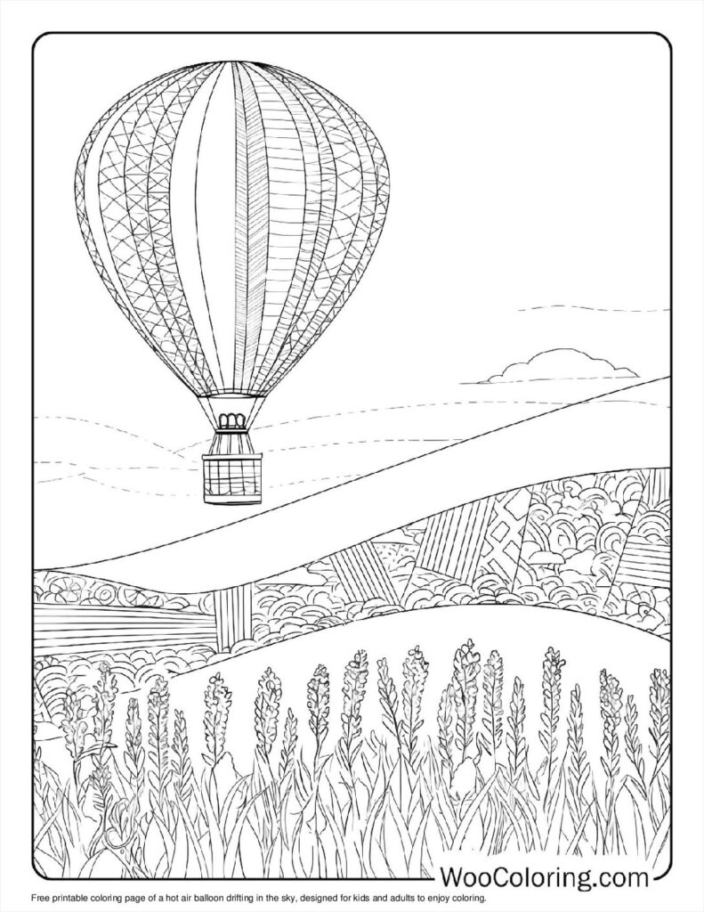 100  Hot Air Balloon coloring pages  Free PDF To Print  - 75