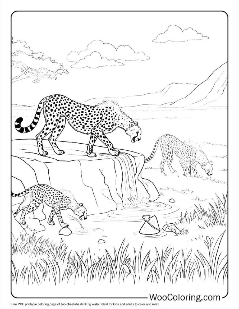 100  Cheetah coloring pages  Free PDF To Print  - 86