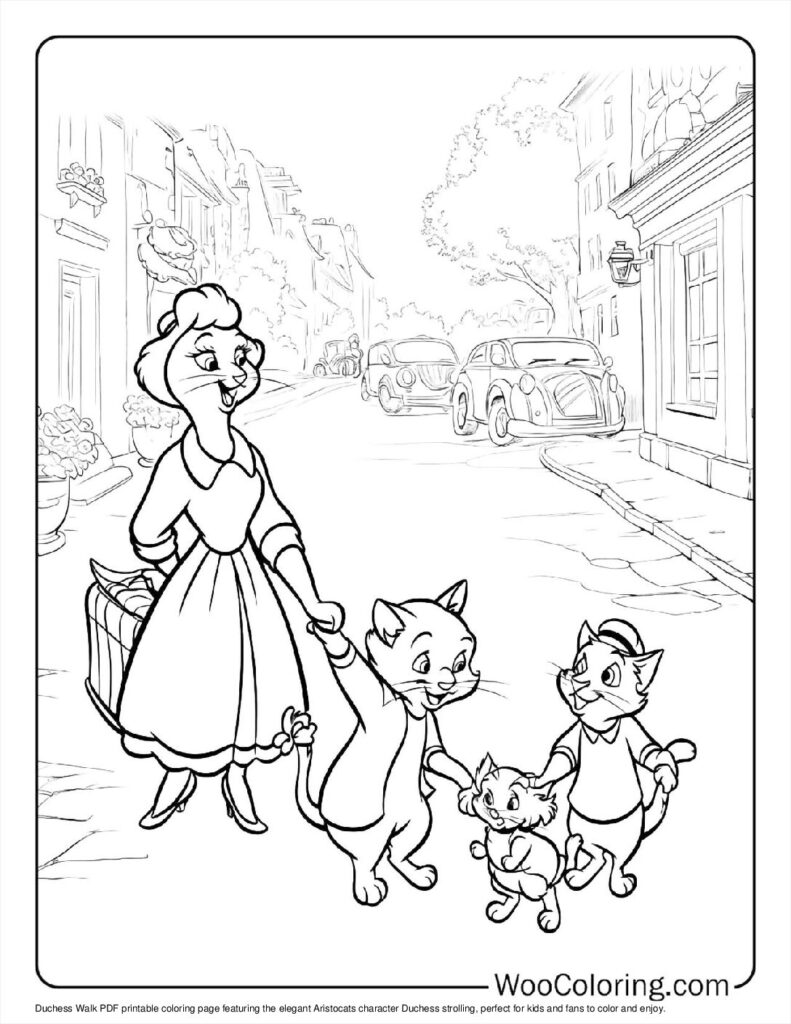 Duchess Walk Coloring Page