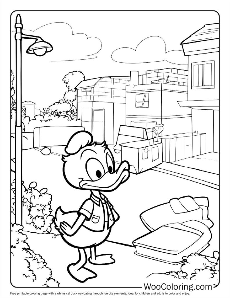 100  Duck coloring pages  Free PDF To Print  - 17