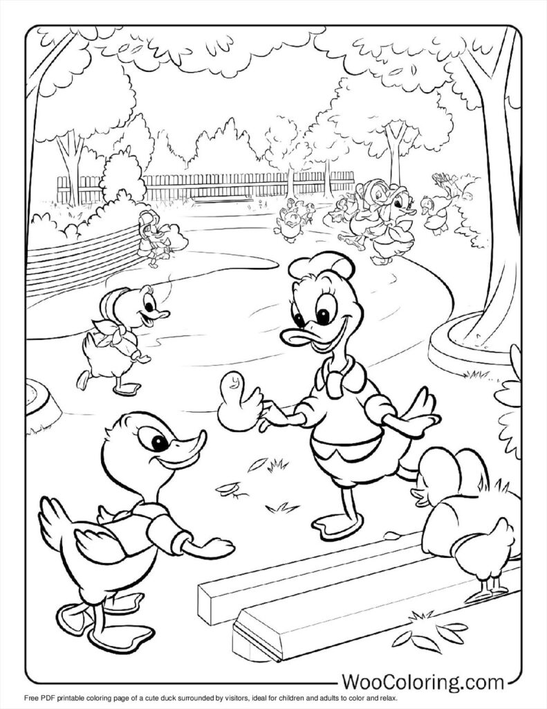 100  Duck coloring pages  Free PDF To Print  - 83
