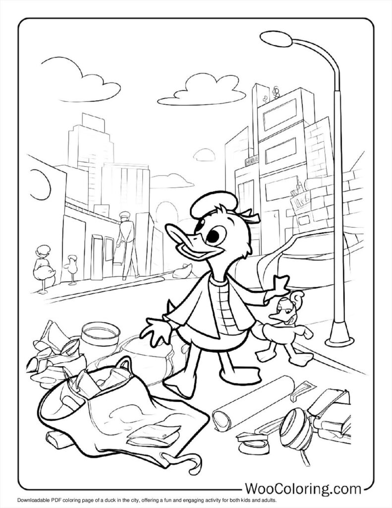 100  Duck coloring pages  Free PDF To Print  - 77