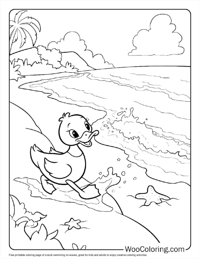 100  Duck coloring pages  Free PDF To Print  - 68