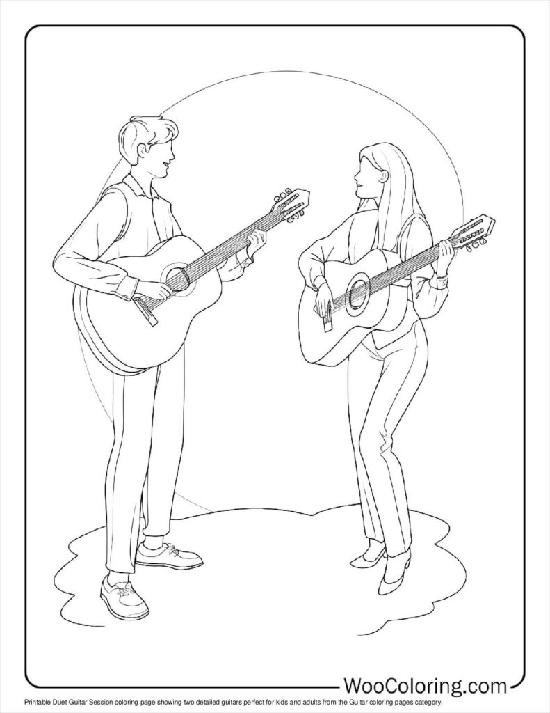 100  Guitar coloring pages  Free PDF To Print  - 86