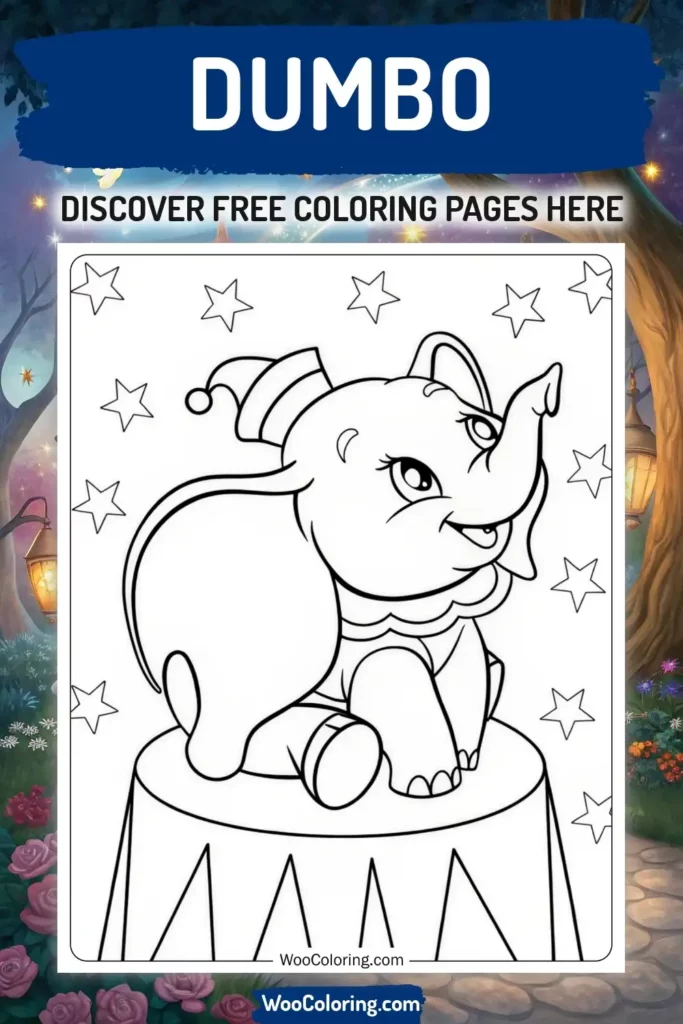 Dumbo coloring pages designs from Disney