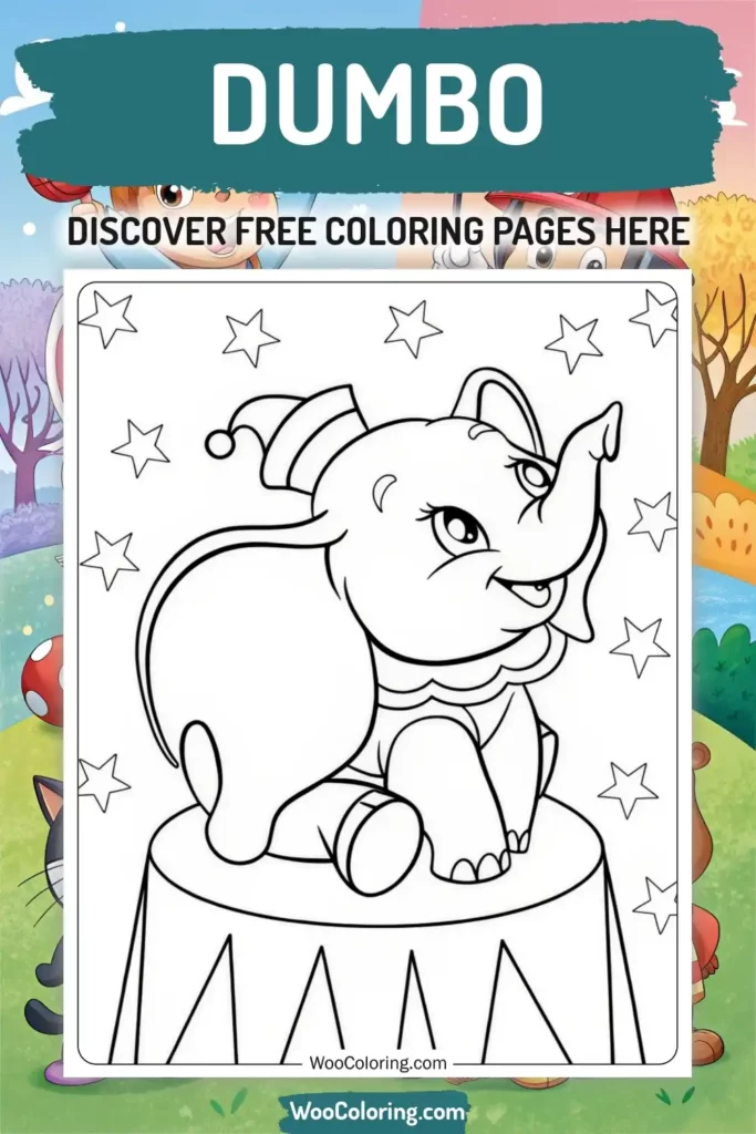 Dumbo coloring pages designs from TV Show