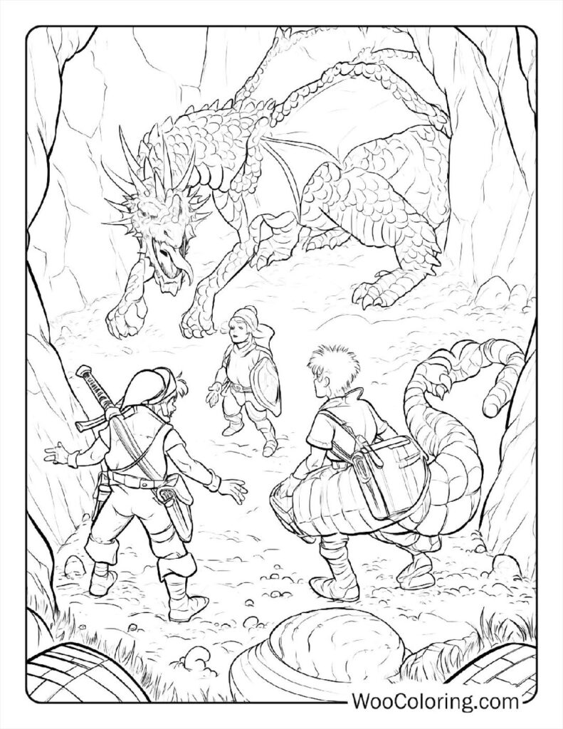 100 Dungeons Dragons coloring pages Free PDF To Print - 99