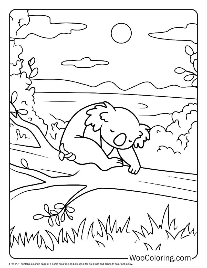 100  Koala coloring pages  Free PDF To Print  - 18