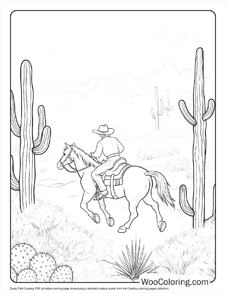 100  Cowboy coloring pages  Free PDF To Print  - 54
