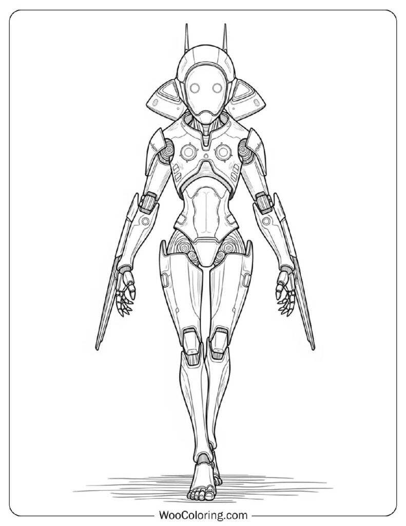 EVE Flying Robot Probe Coloring Page