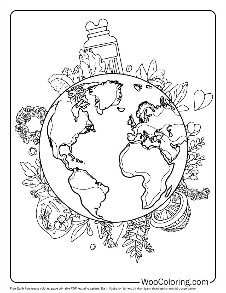 100  Earth coloring pages  Free PDF To Print  - 3
