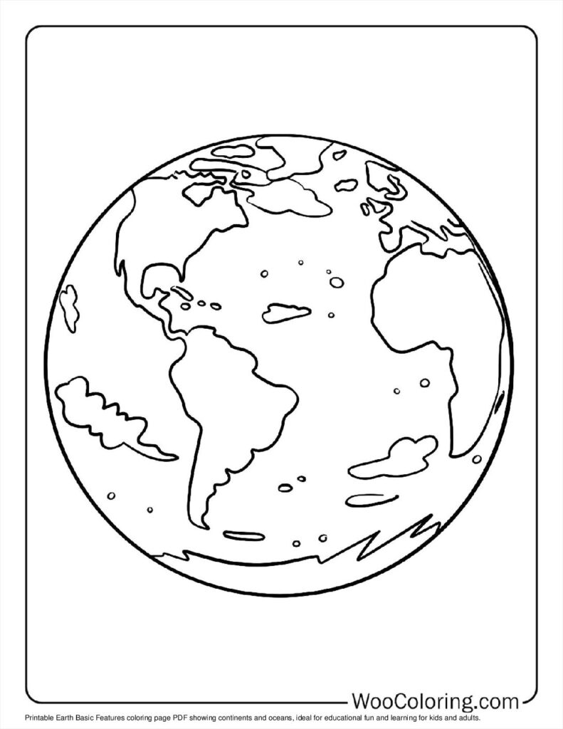 100  Earth coloring pages  Free PDF To Print  - 90