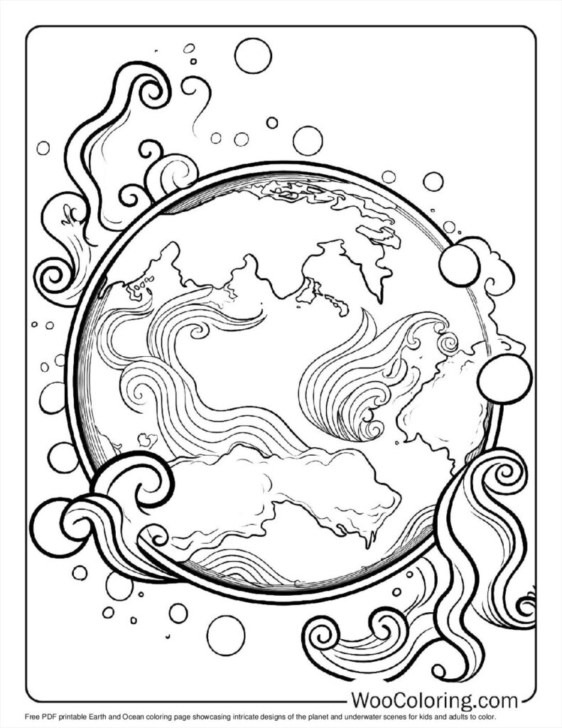 100  Earth coloring pages  Free PDF To Print  - 85