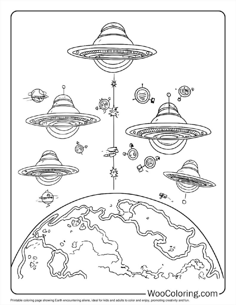 100  Alien coloring pages  Free PDF To Print  - 57