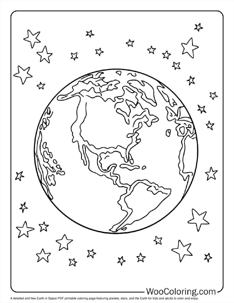 100  Earth coloring pages  Free PDF To Print  - 49