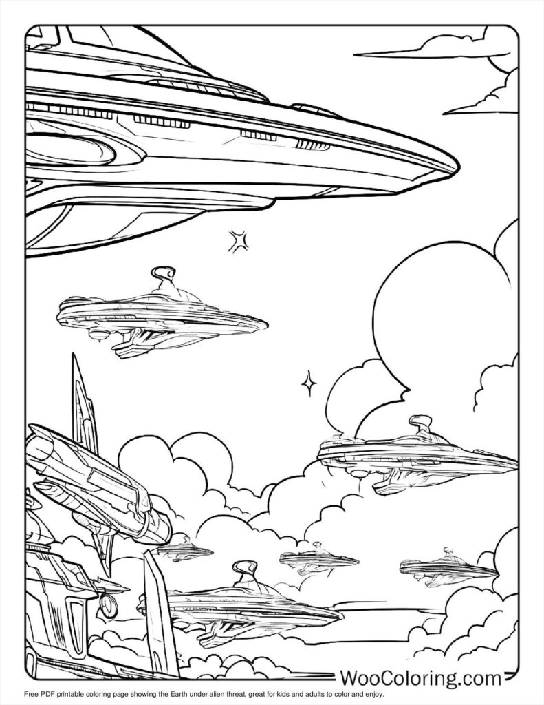 100  Alien coloring pages  Free PDF To Print  - 54