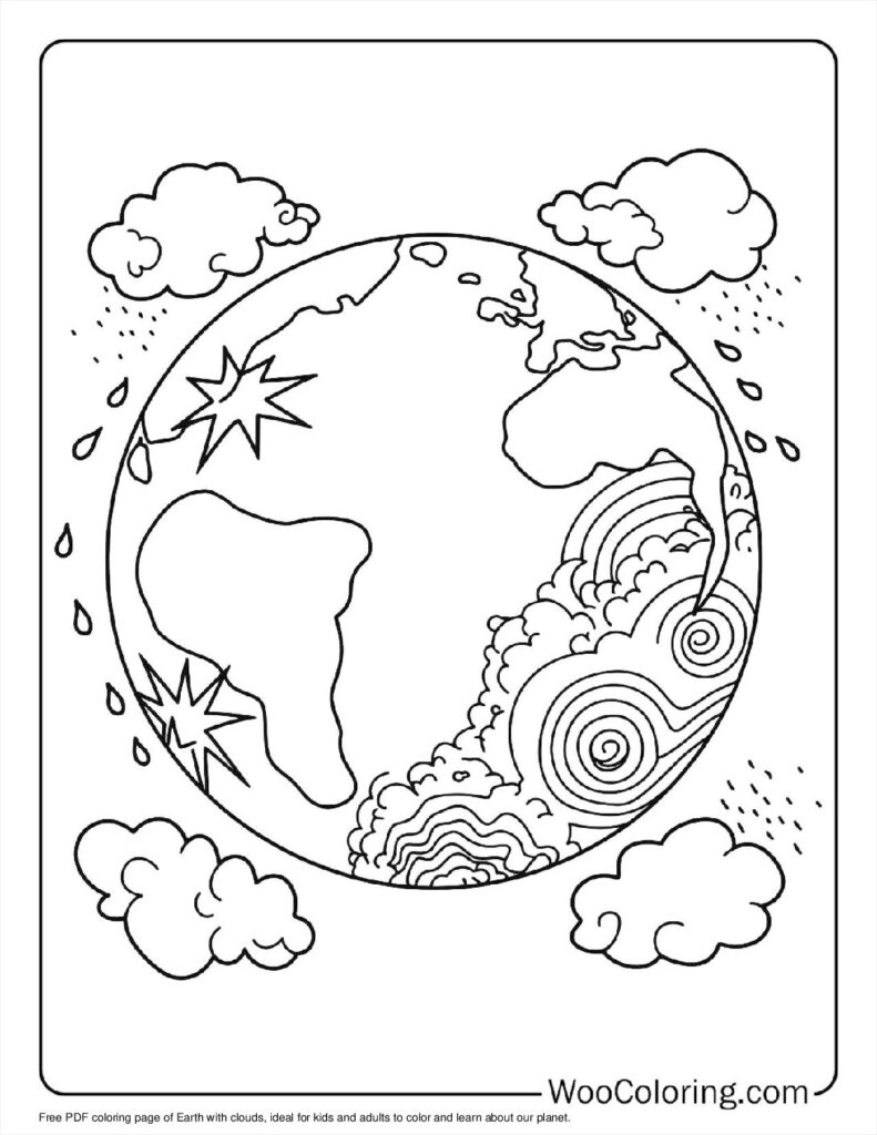 100  Earth coloring pages  Free PDF To Print  - 24