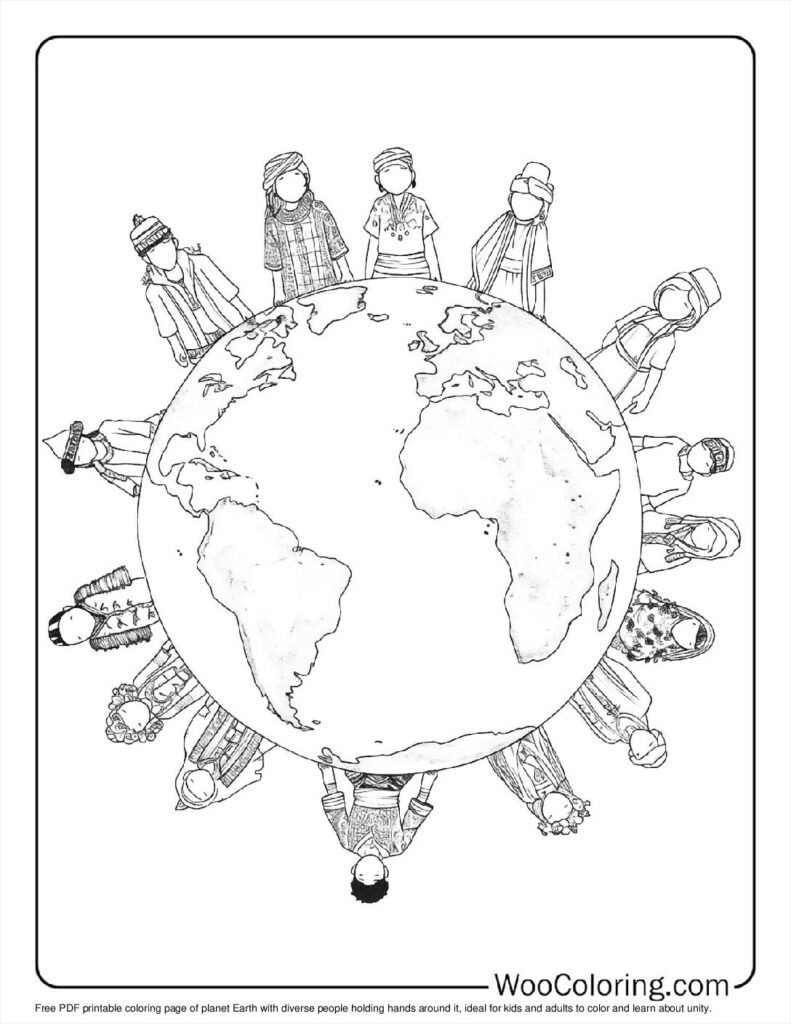 100  Earth coloring pages  Free PDF To Print  - 9