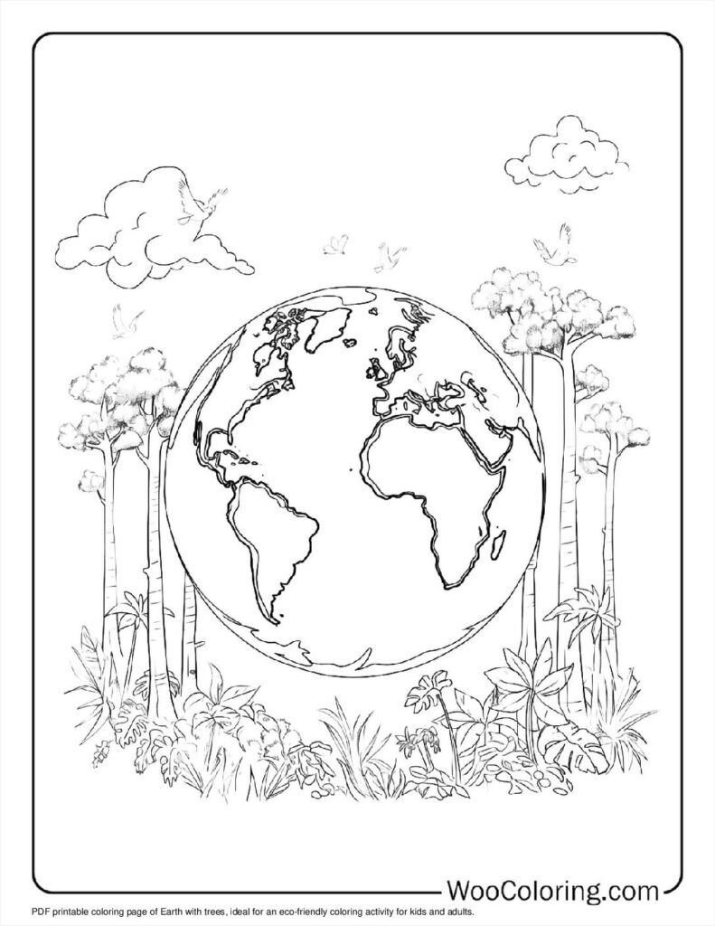 100  Earth coloring pages  Free PDF To Print  - 82