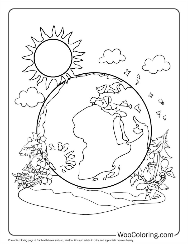 100  Earth coloring pages  Free PDF To Print  - 33