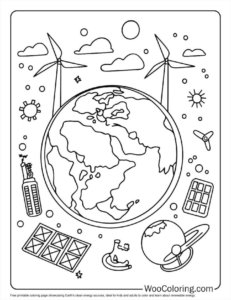 100  Earth coloring pages  Free PDF To Print  - 80