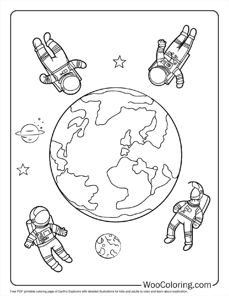 100  Earth coloring pages  Free PDF To Print  - 86