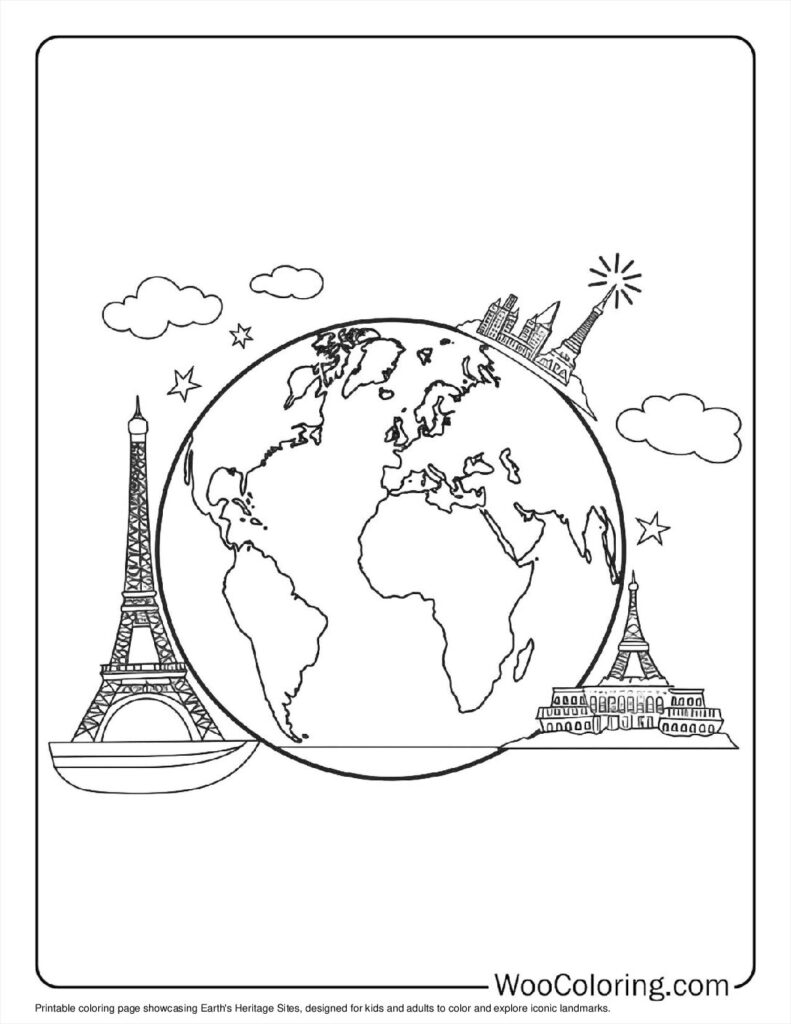 100  Earth coloring pages  Free PDF To Print  - 90