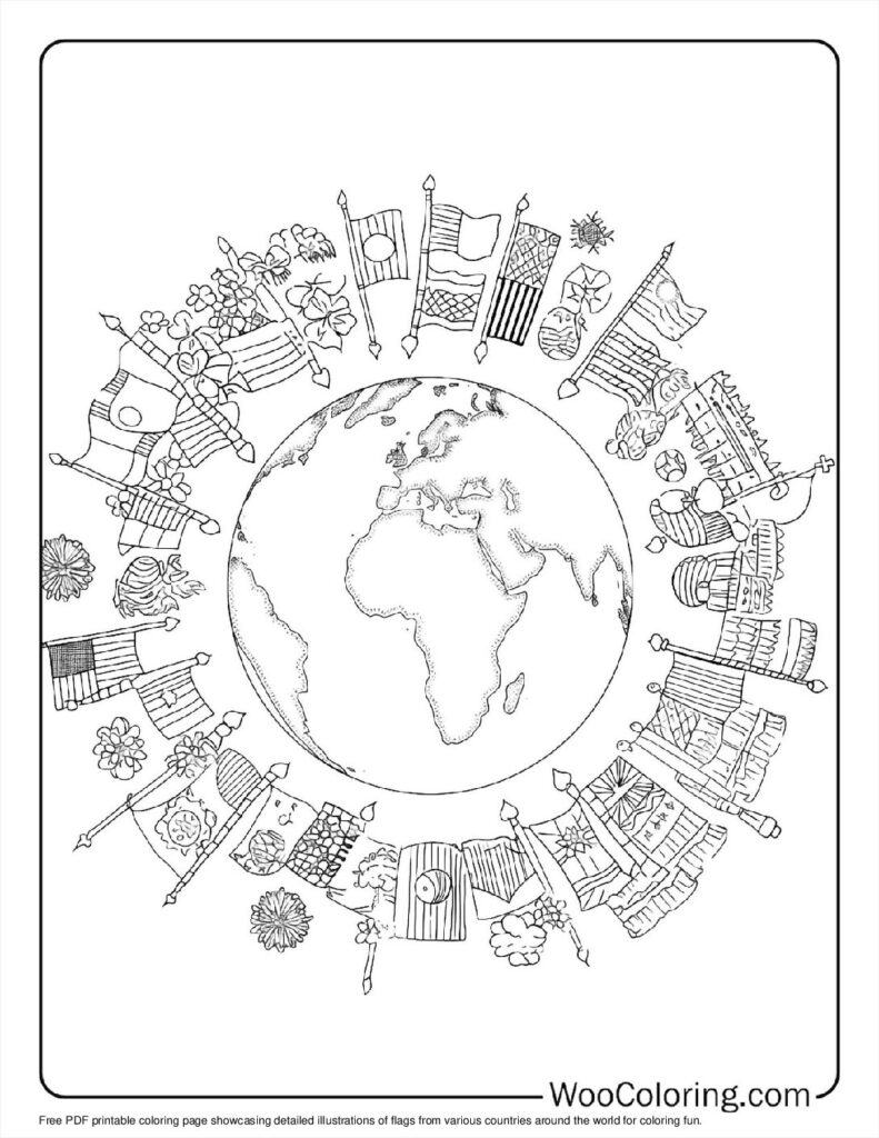 100  Earth coloring pages  Free PDF To Print  - 49
