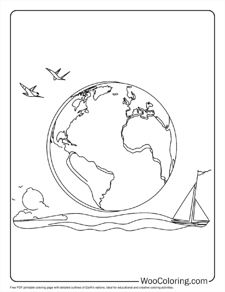 100  Earth coloring pages  Free PDF To Print  - 62