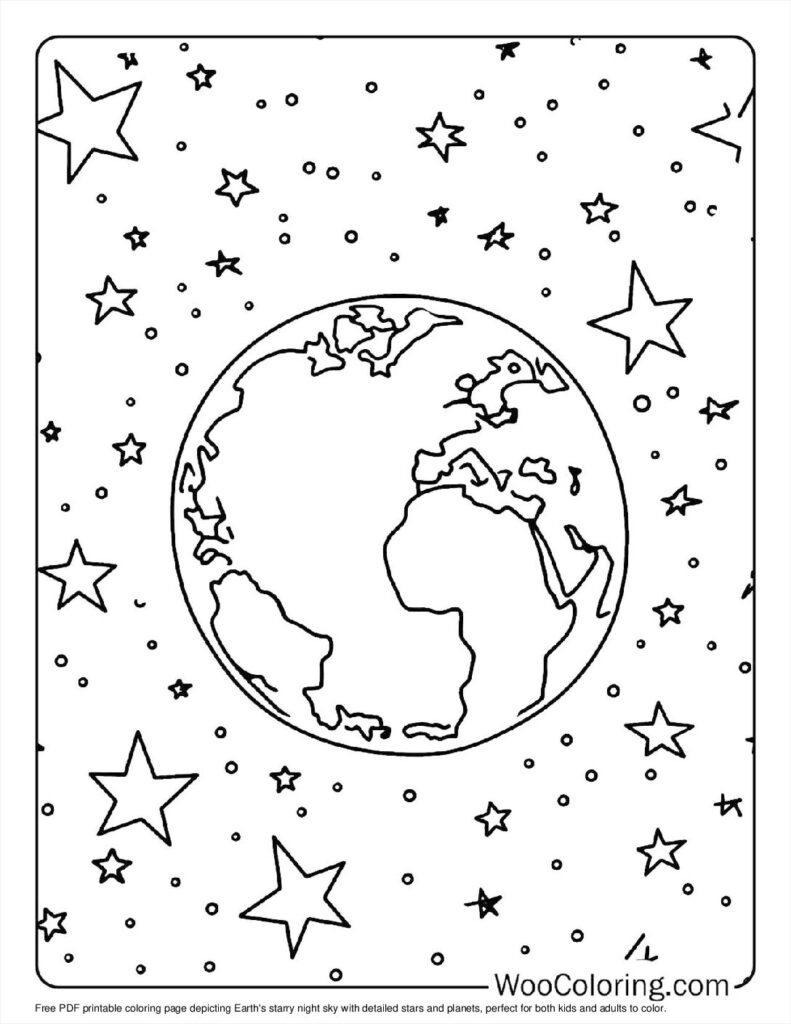 100  Earth coloring pages  Free PDF To Print  - 49